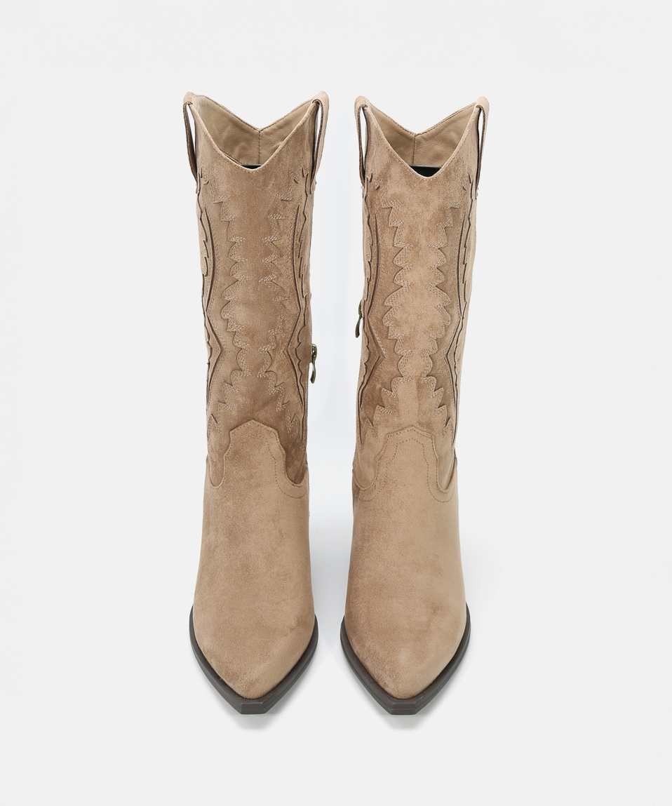 Botas cowboy bordado salto image number null